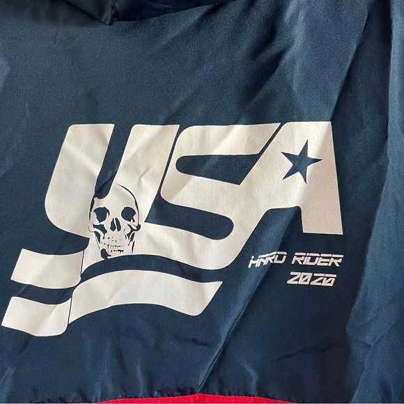 USA Hard Rider 2020 Red & Blue Windbreaker Jacket – Medium - Picture 8 of 8